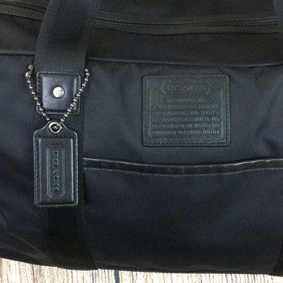 Coach black nylon Voyager Travel Duffel Gym Bag - Picture 4 of 8
